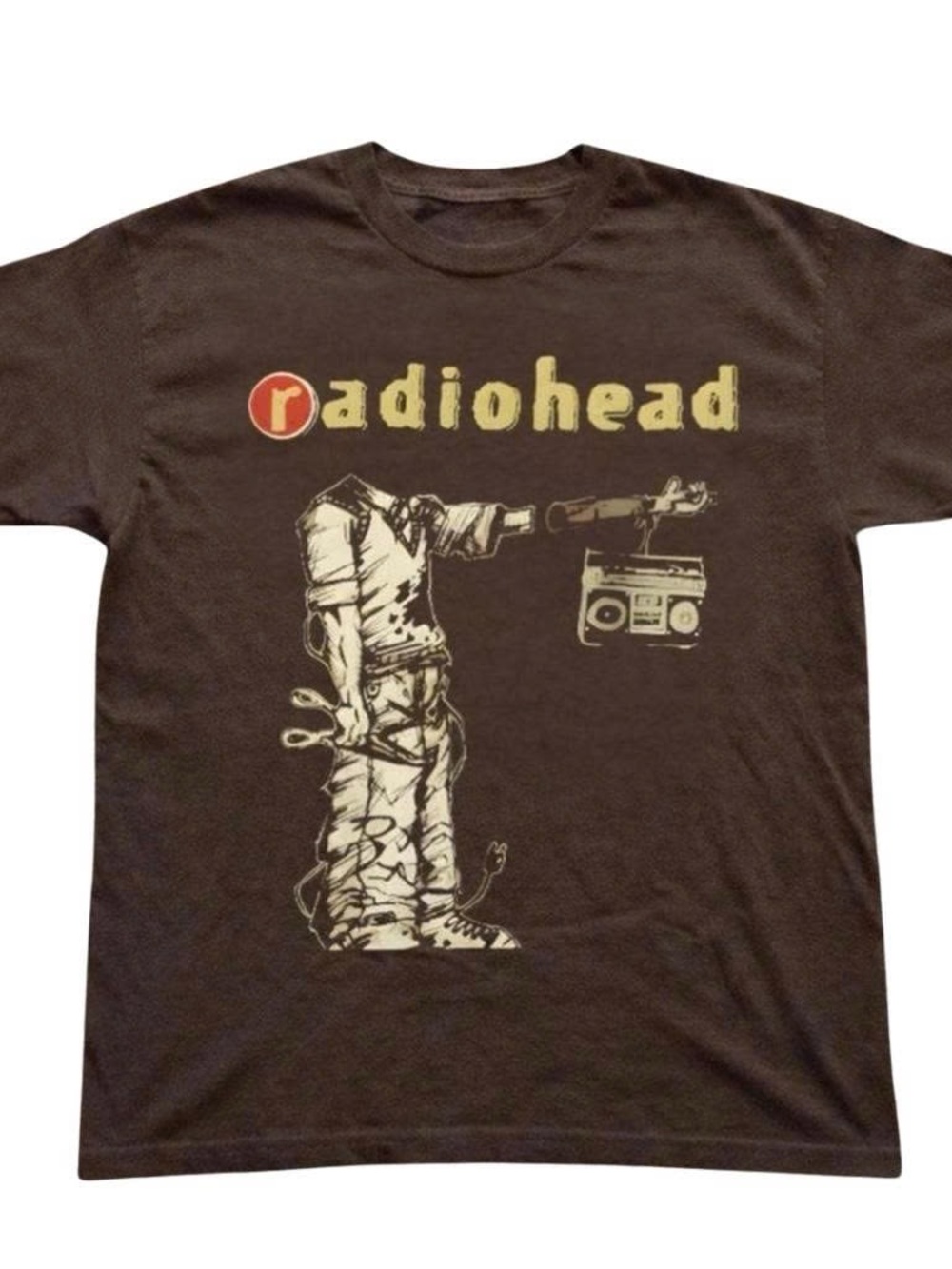 Radiohead Brown Graphic T-Shirt